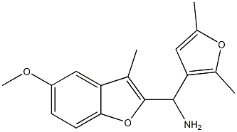 (2,5-dimethylfuran-3-yl)(5-methoxy-3-methyl-1-benzofuran-2-yl)methanamine 结构式