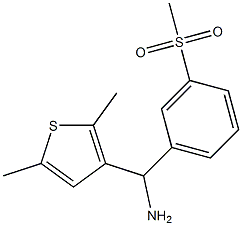(2,5-dimethylthiophen-3-yl)(3-methanesulfonylphenyl)methanamine 结构式