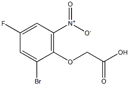 (2-bromo-4-fluoro-6-nitrophenoxy)acetic acid 结构式