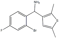 (2-bromo-4-fluorophenyl)(2,5-dimethylthiophen-3-yl)methanamine 结构式