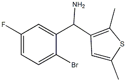 (2-bromo-5-fluorophenyl)(2,5-dimethylthiophen-3-yl)methanamine 结构式