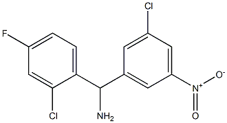 (2-chloro-4-fluorophenyl)(3-chloro-5-nitrophenyl)methanamine 结构式