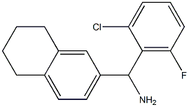 (2-chloro-6-fluorophenyl)(5,6,7,8-tetrahydronaphthalen-2-yl)methanamine 结构式