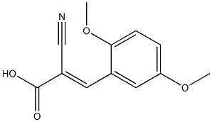 (2E)-2-cyano-3-(2,5-dimethoxyphenyl)acrylic acid 结构式