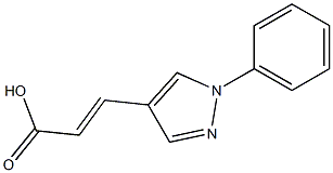 (2E)-3-(1-phenyl-1H-pyrazol-4-yl)prop-2-enoic acid 结构式