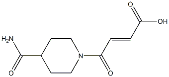 (2E)-4-[4-(aminocarbonyl)piperidin-1-yl]-4-oxobut-2-enoic acid 结构式