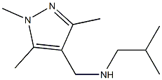 (2-methylpropyl)[(1,3,5-trimethyl-1H-pyrazol-4-yl)methyl]amine 结构式