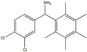 (3,4-dichlorophenyl)(2,3,4,5,6-pentamethylphenyl)methanamine 结构式