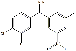 (3,4-dichlorophenyl)(3-methyl-5-nitrophenyl)methanamine 结构式