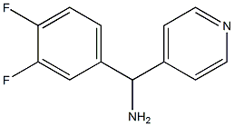 (3,4-difluorophenyl)(pyridin-4-yl)methanamine 结构式