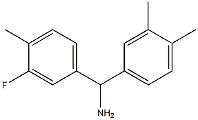 (3,4-dimethylphenyl)(3-fluoro-4-methylphenyl)methanamine 结构式