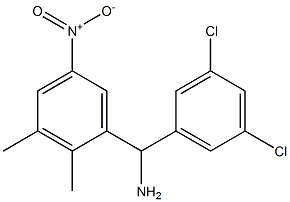 (3,5-dichlorophenyl)(2,3-dimethyl-5-nitrophenyl)methanamine 结构式