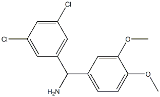 (3,5-dichlorophenyl)(3,4-dimethoxyphenyl)methanamine 结构式