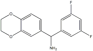 (3,5-difluorophenyl)(2,3-dihydro-1,4-benzodioxin-6-yl)methanamine 结构式