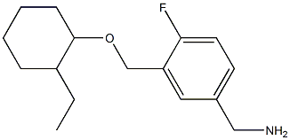 (3-{[(2-ethylcyclohexyl)oxy]methyl}-4-fluorophenyl)methanamine 结构式