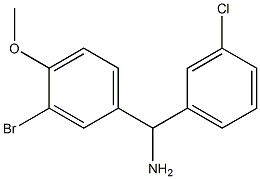 (3-bromo-4-methoxyphenyl)(3-chlorophenyl)methanamine 结构式