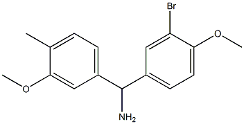 (3-bromo-4-methoxyphenyl)(3-methoxy-4-methylphenyl)methanamine 结构式