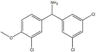 (3-chloro-4-methoxyphenyl)(3,5-dichlorophenyl)methanamine 结构式