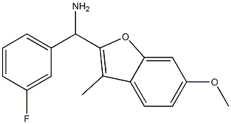 (3-fluorophenyl)(6-methoxy-3-methyl-1-benzofuran-2-yl)methanamine 结构式