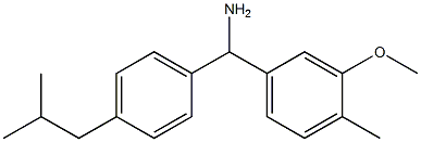 (3-methoxy-4-methylphenyl)[4-(2-methylpropyl)phenyl]methanamine 结构式