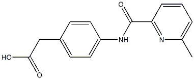 (4-{[(6-methylpyridin-2-yl)carbonyl]amino}phenyl)acetic acid 结构式