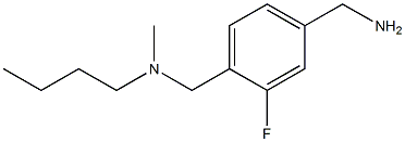(4-{[butyl(methyl)amino]methyl}-3-fluorophenyl)methanamine 结构式