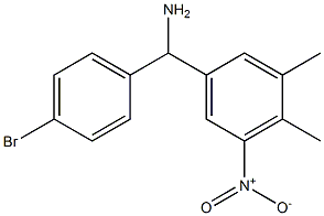 (4-bromophenyl)(3,4-dimethyl-5-nitrophenyl)methanamine 结构式