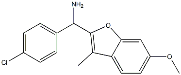 (4-chlorophenyl)(6-methoxy-3-methyl-1-benzofuran-2-yl)methanamine 结构式