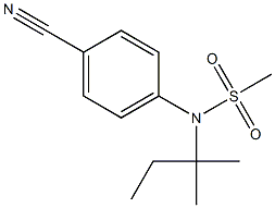 (4-cyanophenyl)-N-(2-methylbutan-2-yl)methanesulfonamide 结构式