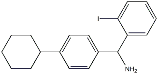 (4-cyclohexylphenyl)(2-iodophenyl)methanamine 结构式