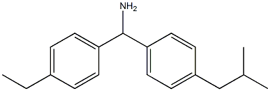 (4-ethylphenyl)[4-(2-methylpropyl)phenyl]methanamine 结构式