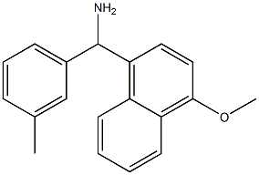 (4-methoxynaphthalen-1-yl)(3-methylphenyl)methanamine 结构式