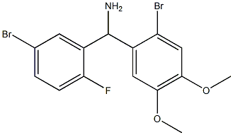 (5-bromo-2-fluorophenyl)(2-bromo-4,5-dimethoxyphenyl)methanamine 结构式