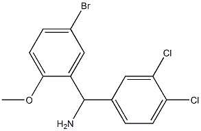 (5-bromo-2-methoxyphenyl)(3,4-dichlorophenyl)methanamine 结构式