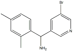 (5-bromopyridin-3-yl)(2,4-dimethylphenyl)methanamine 结构式