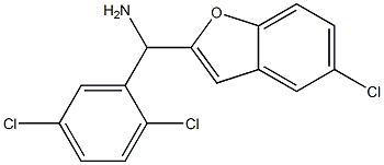(5-chloro-1-benzofuran-2-yl)(2,5-dichlorophenyl)methanamine 结构式
