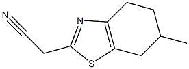 (6-methyl-4,5,6,7-tetrahydro-1,3-benzothiazol-2-yl)acetonitrile 结构式