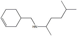 (cyclohex-3-en-1-ylmethyl)(5-methylhexan-2-yl)amine 结构式