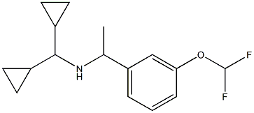 (dicyclopropylmethyl)({1-[3-(difluoromethoxy)phenyl]ethyl})amine 结构式