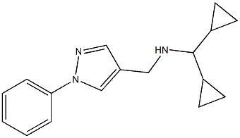 (dicyclopropylmethyl)[(1-phenyl-1H-pyrazol-4-yl)methyl]amine 结构式