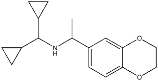 (dicyclopropylmethyl)[1-(2,3-dihydro-1,4-benzodioxin-6-yl)ethyl]amine 结构式