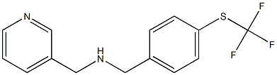 (pyridin-3-ylmethyl)({4-[(trifluoromethyl)sulfanyl]phenyl}methyl)amine 结构式