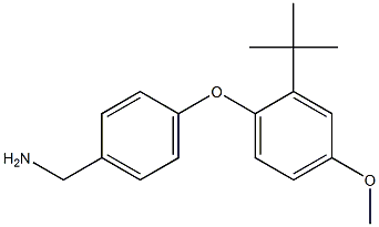 [4-(2-tert-butyl-4-methoxyphenoxy)phenyl]methanamine 结构式