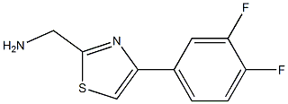 [4-(3,4-difluorophenyl)-1,3-thiazol-2-yl]methanamine 结构式