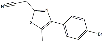 [4-(4-bromophenyl)-5-methyl-1,3-thiazol-2-yl]acetonitrile 结构式