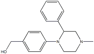 [4-(4-methyl-2-phenylpiperazin-1-yl)phenyl]methanol 结构式