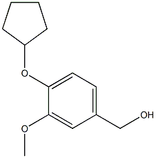 [4-(cyclopentyloxy)-3-methoxyphenyl]methanol 结构式