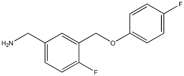 [4-fluoro-3-(4-fluorophenoxymethyl)phenyl]methanamine 结构式