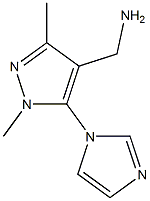 [5-(1H-imidazol-1-yl)-1,3-dimethyl-1H-pyrazol-4-yl]methanamine 结构式