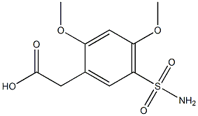 [5-(aminosulfonyl)-2,4-dimethoxyphenyl]acetic acid 结构式